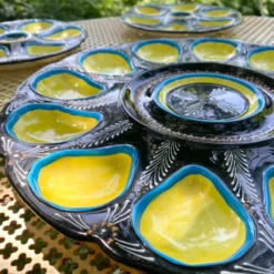 Assiettes à huîtres Quimper art de la table ou décoration murale