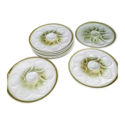 8 assiettes huîtres saint Amand