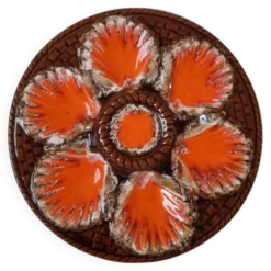 6 assiettes huîtres Vallauris Marius Giuge