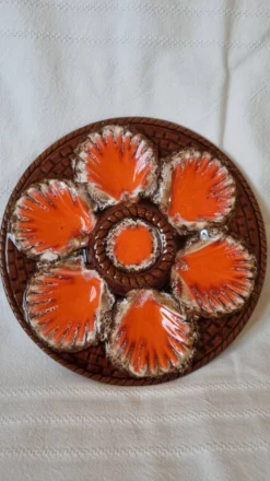 6 assiettes huîtres Vallauris Marius Giuge