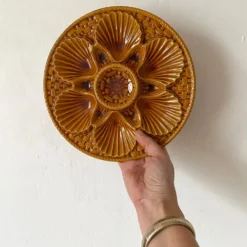 Assiettes à huîtres vintage en céramique x 12