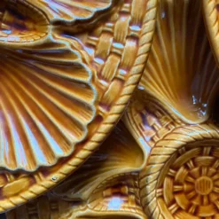 Assiettes à huîtres vintage en céramique x 12