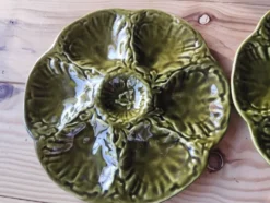 6 Assiettes à huîtres vintage en céramique de Gien
