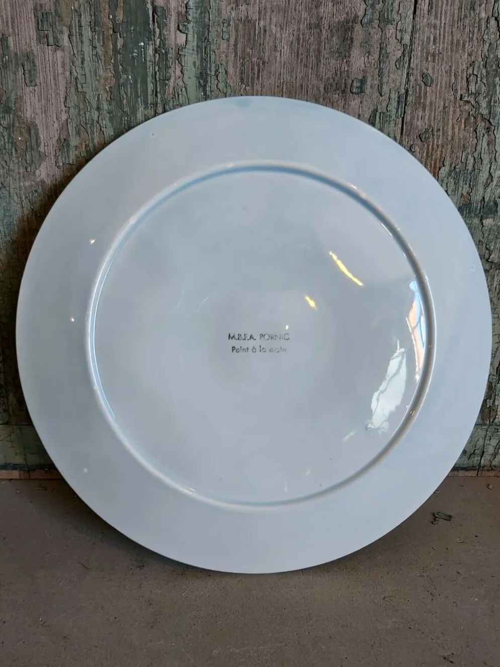 Assiettes à huîtres vintage françaises de Pornic
