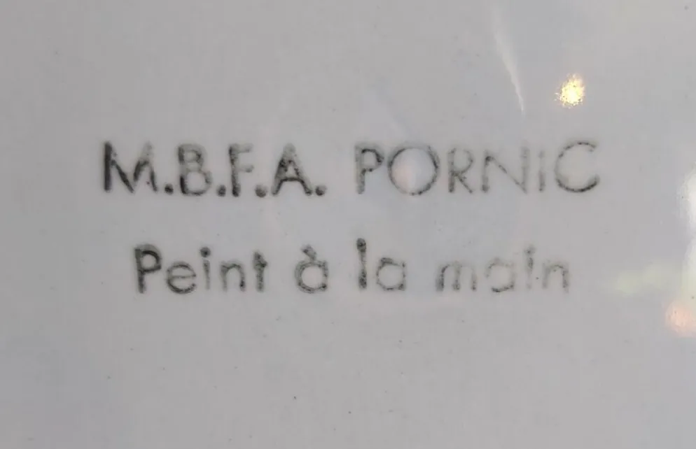Assiettes à huîtres vintage françaises de Pornic
