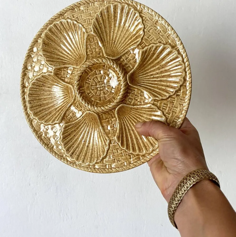 Assiettes à huîtres vintage Longchamp