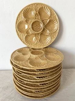 Assiettes à huîtres vintage Longchamp