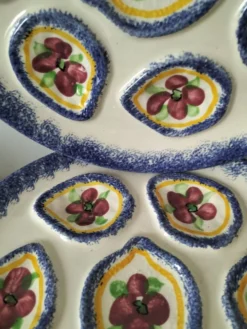 6 assiettes à huîtres vintage MBFA Pornic