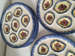 6 assiettes à huîtres vintage MBFA Pornic