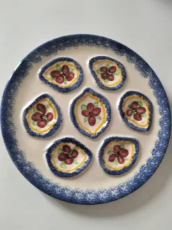 6 assiettes à huîtres vintage MBFA Pornic