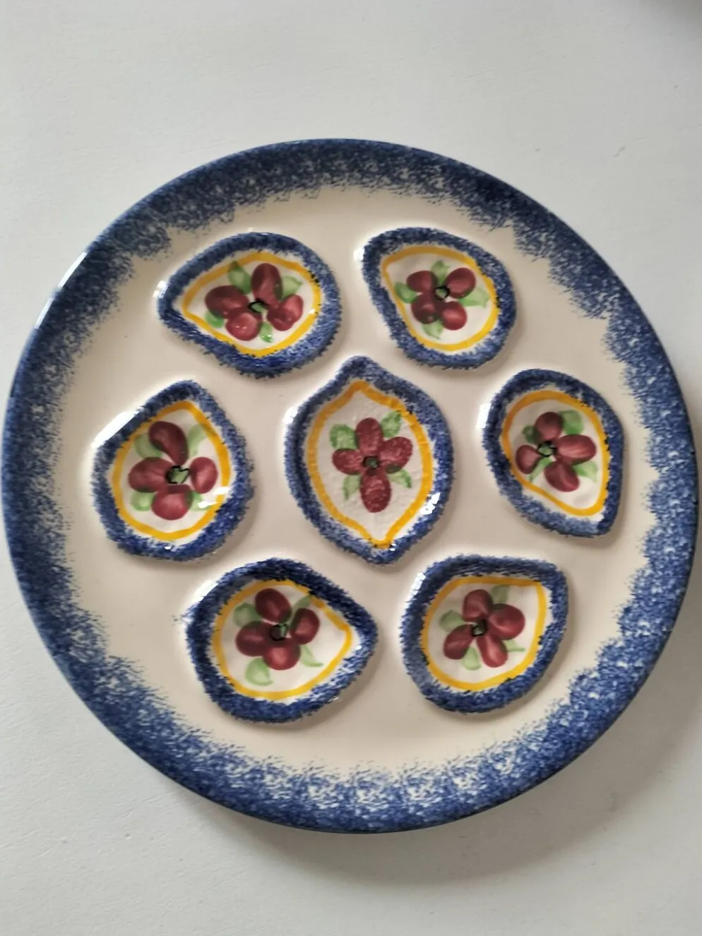 6 assiettes à huîtres vintage MBFA Pornic