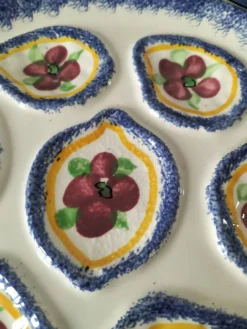 6 assiettes à huîtres vintage MBFA Pornic