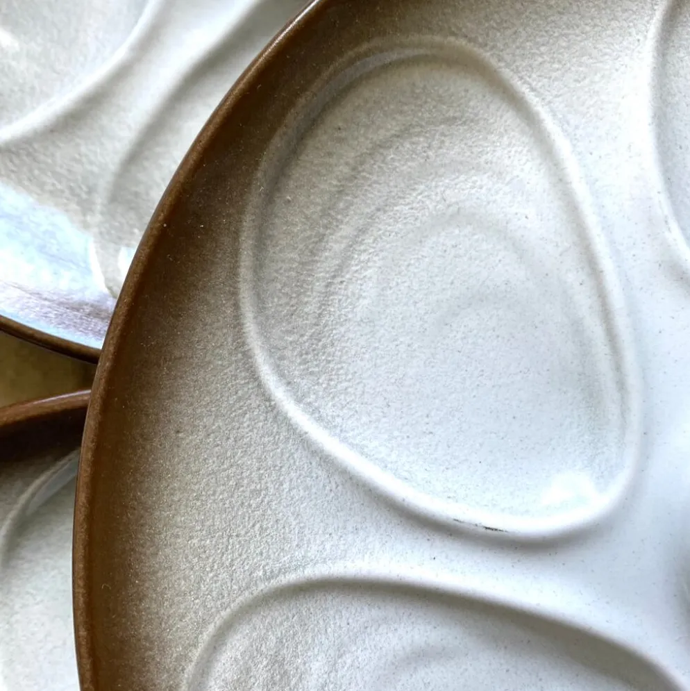 Assiettes à huîtres vintage salins France