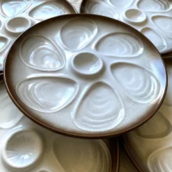 Assiettes à huîtres vintage salins France