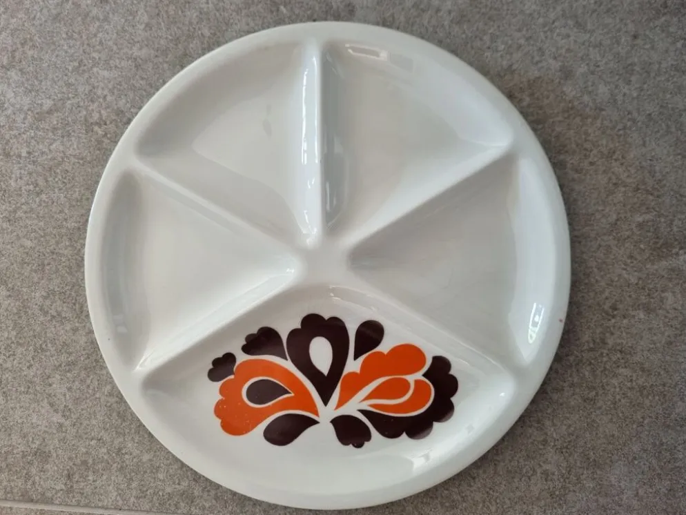 Assiettes Le Creuset pour fondue de 1970