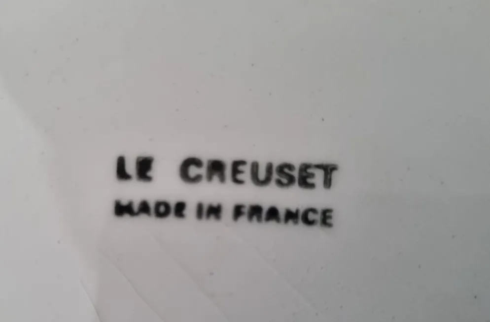Assiettes Le Creuset pour fondue de 1970