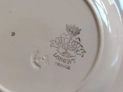 Assiettes Longwy Bijou