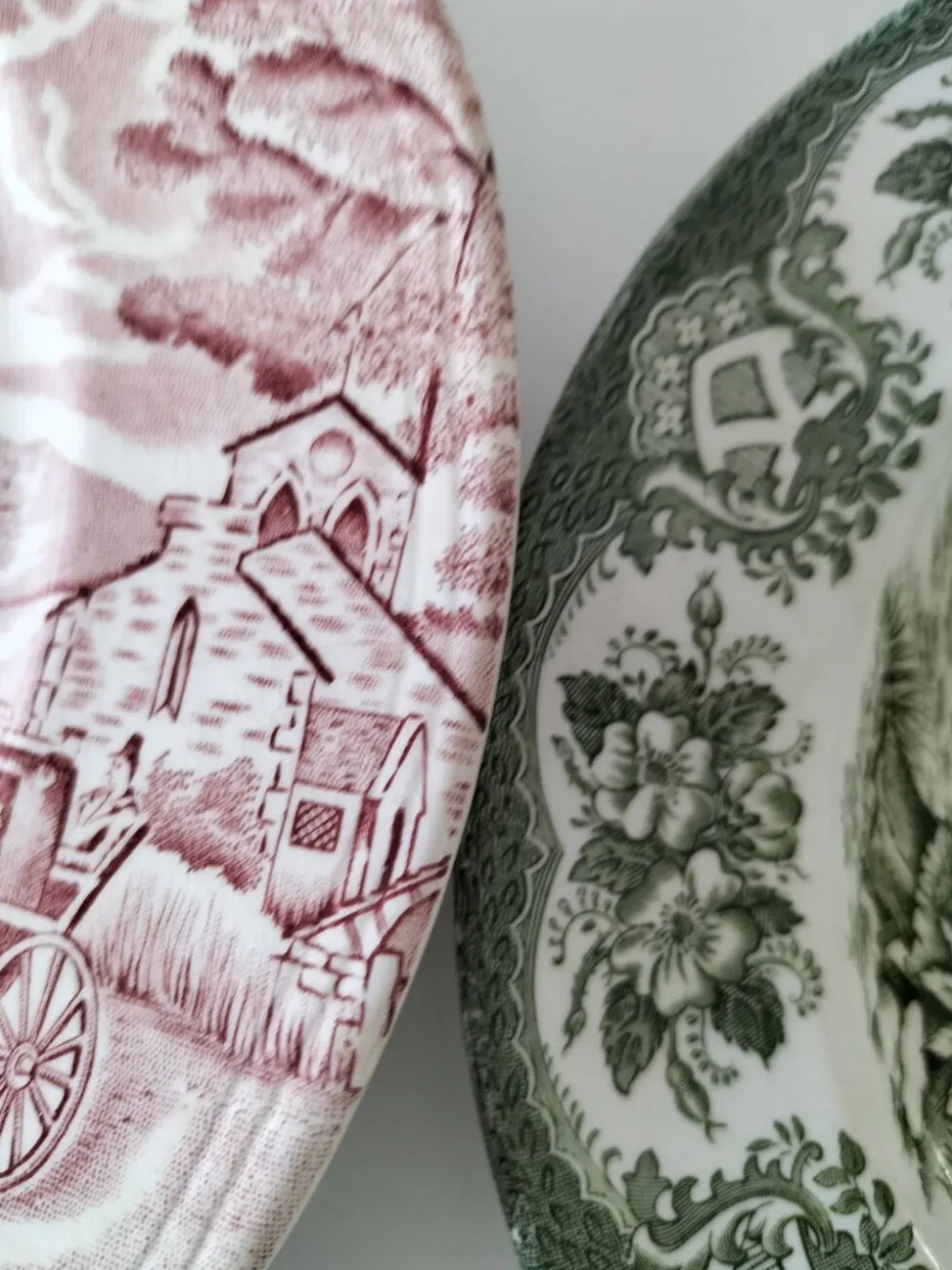 4 assiettes Lunéville & Ironstone – décor English Style