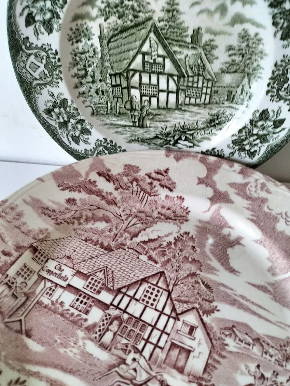 4 assiettes Lunéville & Ironstone – décor English Style