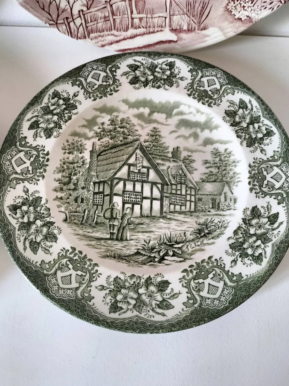 4 assiettes Lunéville & Ironstone – décor English Style