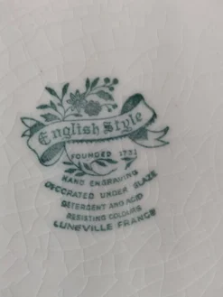 4 assiettes Lunéville & Ironstone – décor English Style