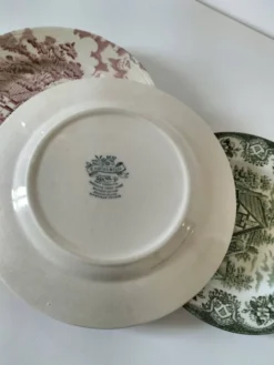 4 assiettes Lunéville & Ironstone – décor English Style