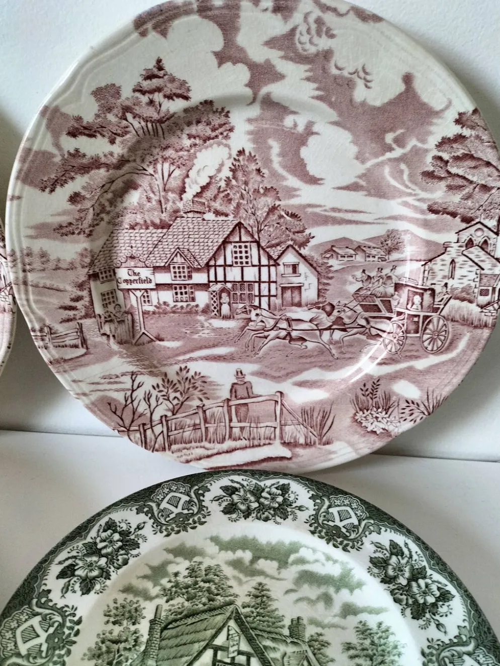 4 assiettes Lunéville & Ironstone – décor English Style