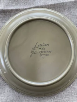 6 assiettes peintes à la main, atelier du revernay vintage