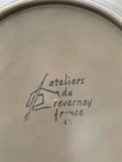 6 assiettes peintes à la main, atelier du revernay vintage