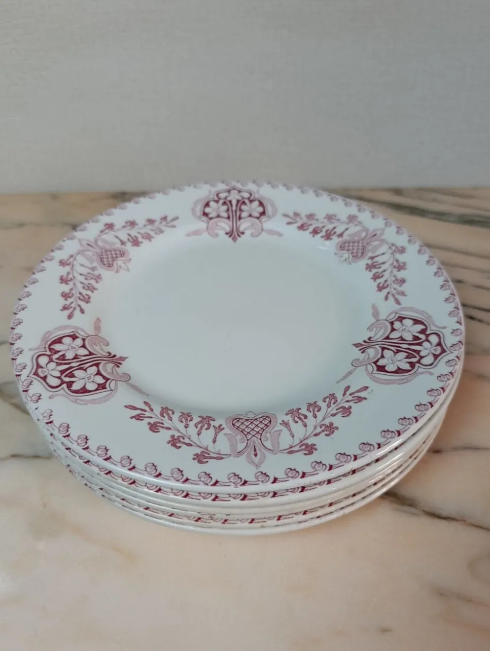 Assiettes plate Lunéville modèle Sébastopol Aux Lions de Faïence