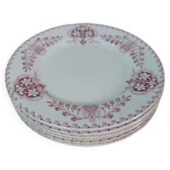 Assiettes plate Lunéville modèle Sébastopol Aux Lions de Faïence