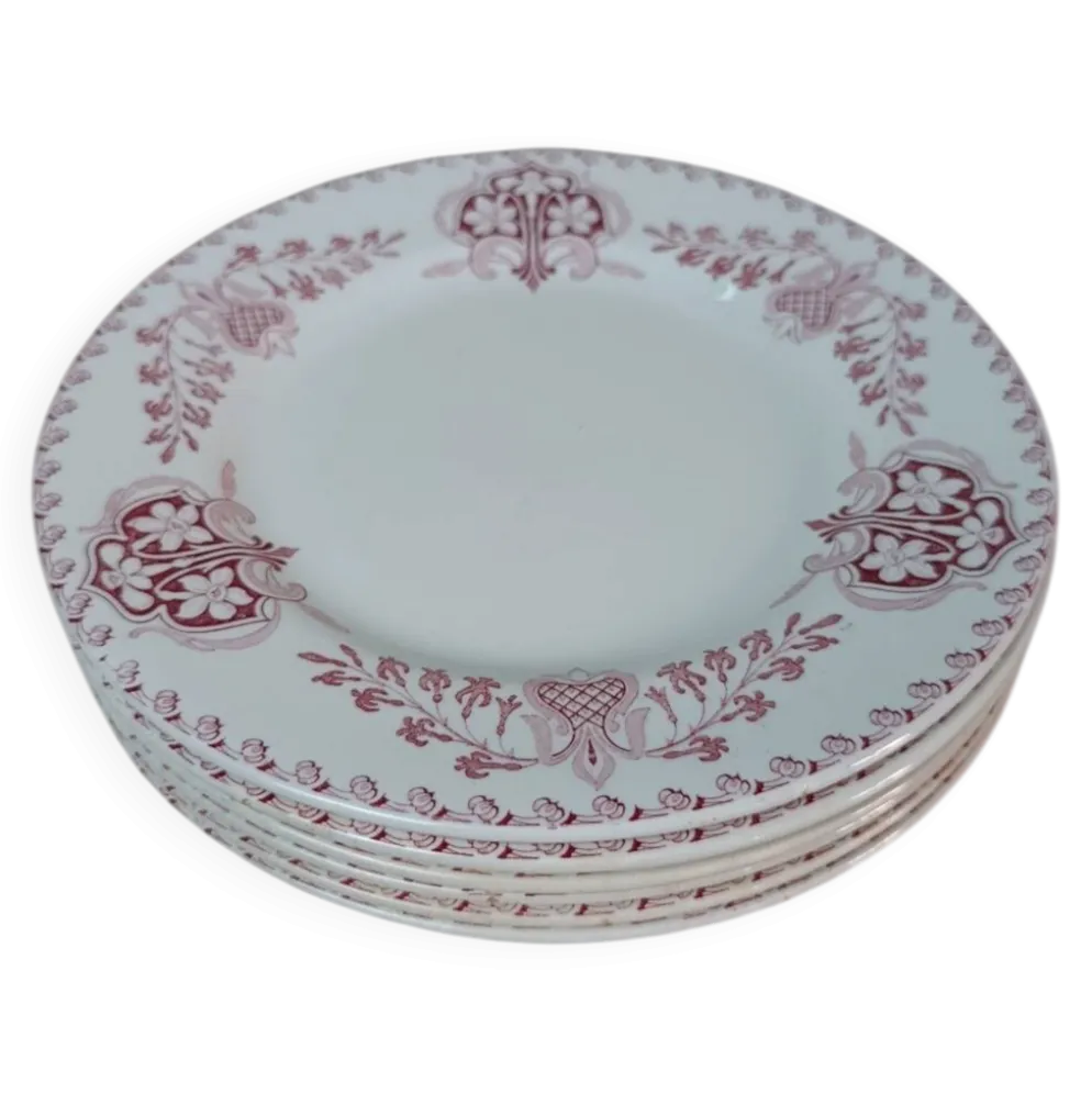 Assiettes plate Lunéville modèle Sébastopol Aux Lions de Faïence