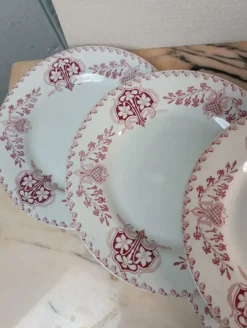 Assiettes plate Lunéville modèle Sébastopol Aux Lions de Faïence