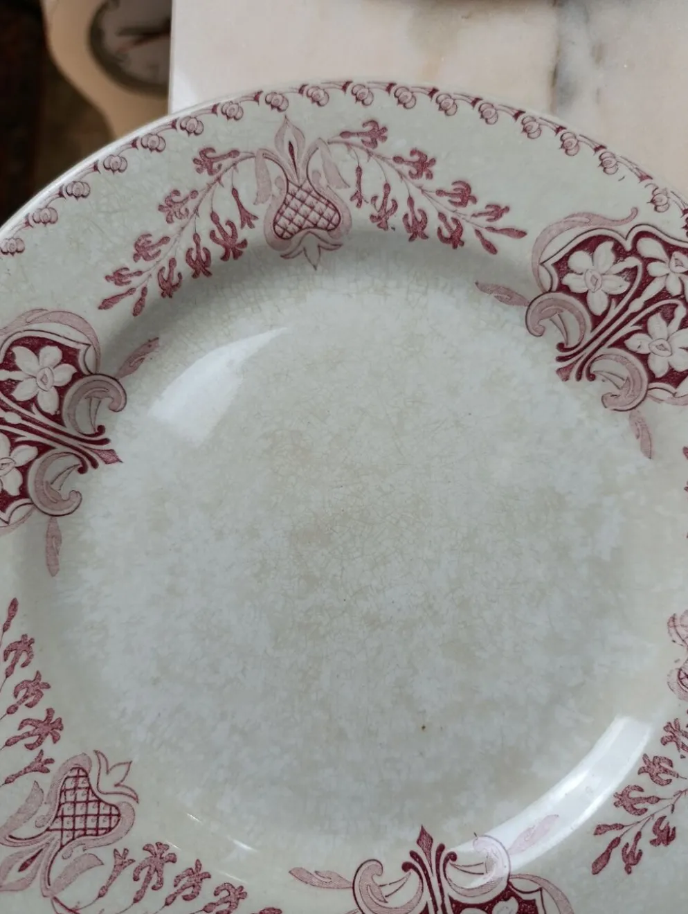 Assiettes plate Lunéville modèle Sébastopol Aux Lions de Faïence
