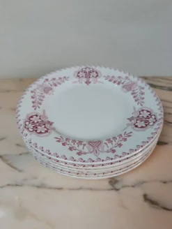 Assiettes plate Lunéville modèle Sébastopol Aux Lions de Faïence
