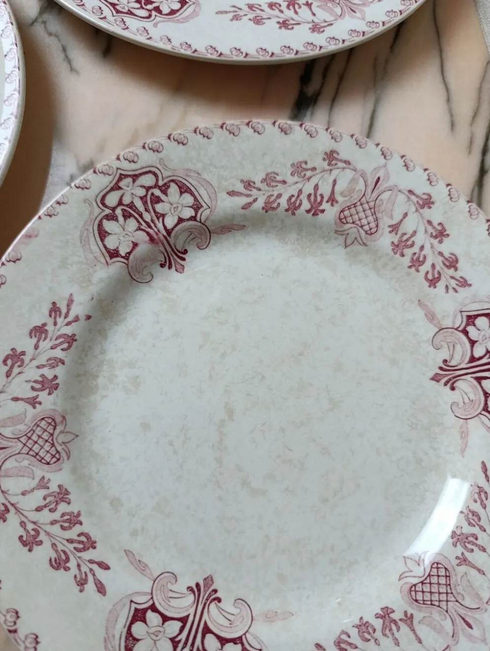 Assiettes plate Lunéville modèle Sébastopol Aux Lions de Faïence