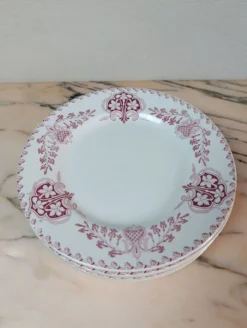 Assiettes plate Lunéville modèle Sébastopol Aux Lions de Faïence