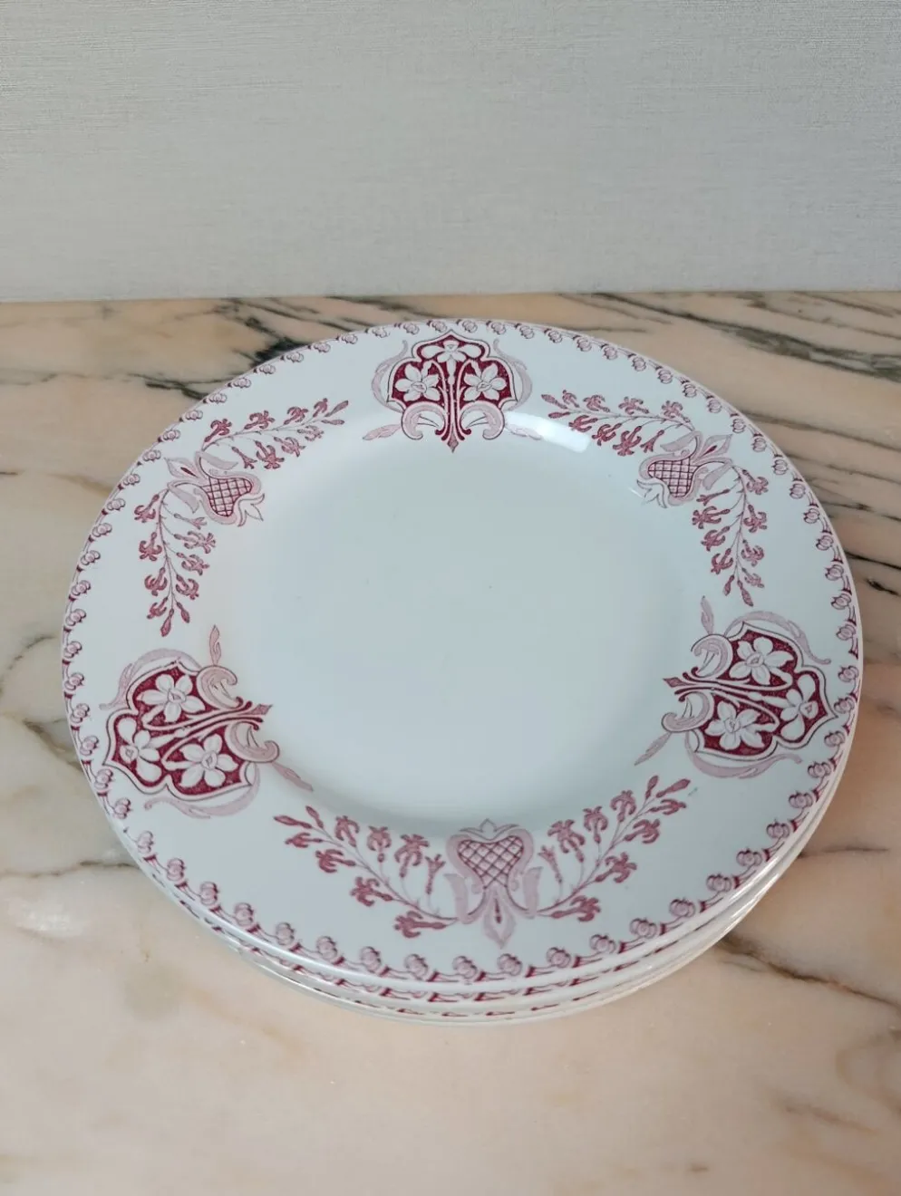 Assiettes plate Lunéville modèle Sébastopol Aux Lions de Faïence