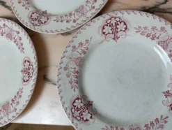 Assiettes plate Lunéville modèle Sébastopol Aux Lions de Faïence