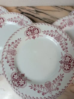 Assiettes plate Lunéville modèle Sébastopol Aux Lions de Faïence