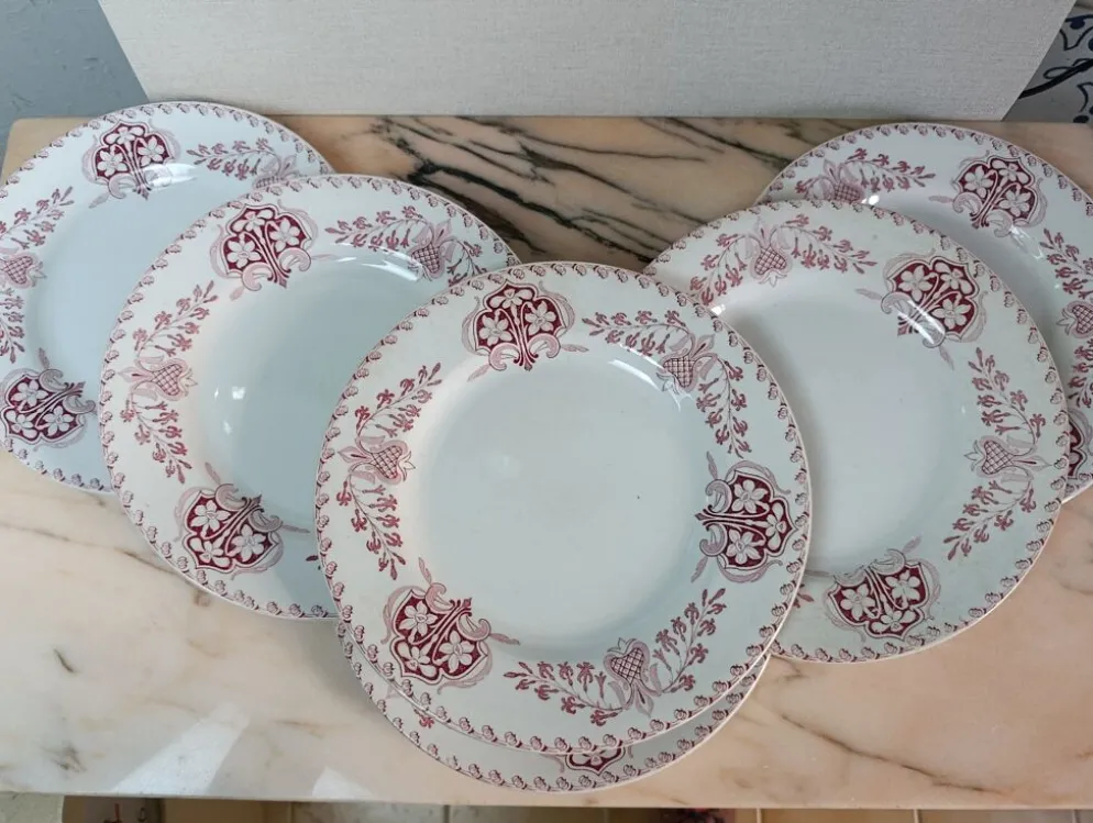 Assiettes plate Lunéville modèle Sébastopol Aux Lions de Faïence