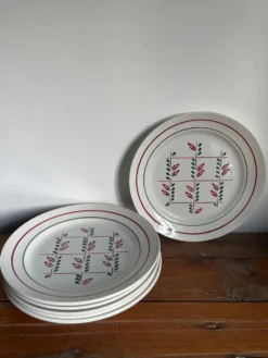 6 assiettes plates