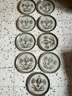 9 assiettes plates