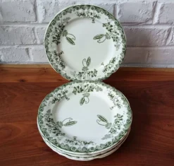 6 assiettes plates anciennes Hamage Moulin des loups