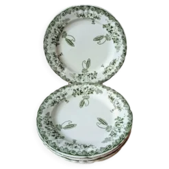 6 assiettes plates anciennes Hamage Moulin des loups