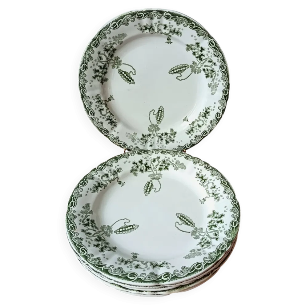 6 assiettes plates anciennes Hamage Moulin des loups