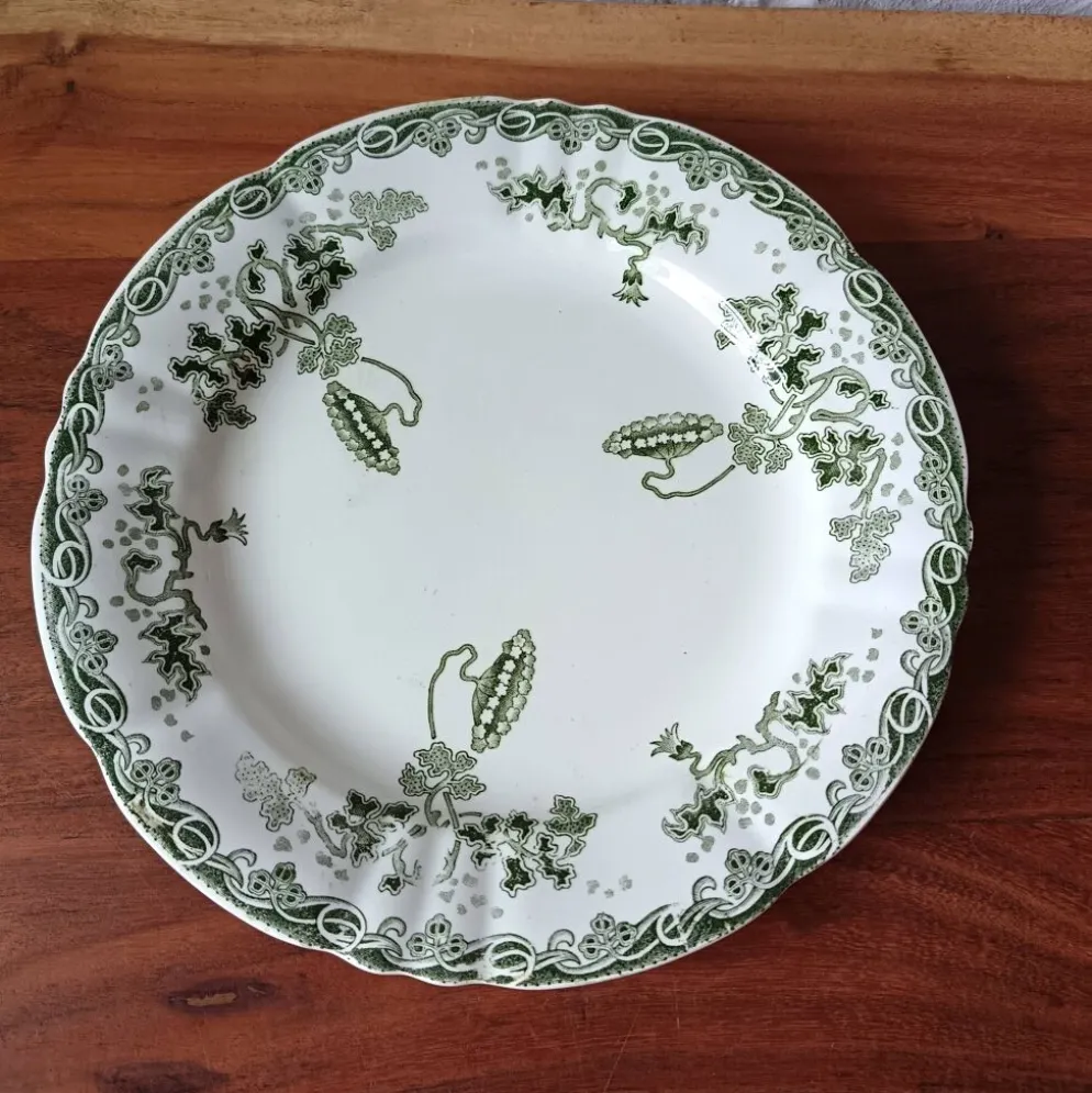 6 assiettes plates anciennes Hamage Moulin des loups