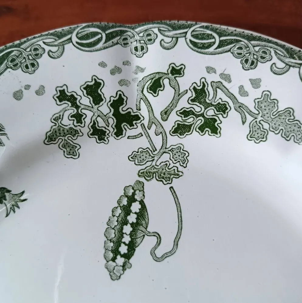 6 assiettes plates anciennes Hamage Moulin des loups
