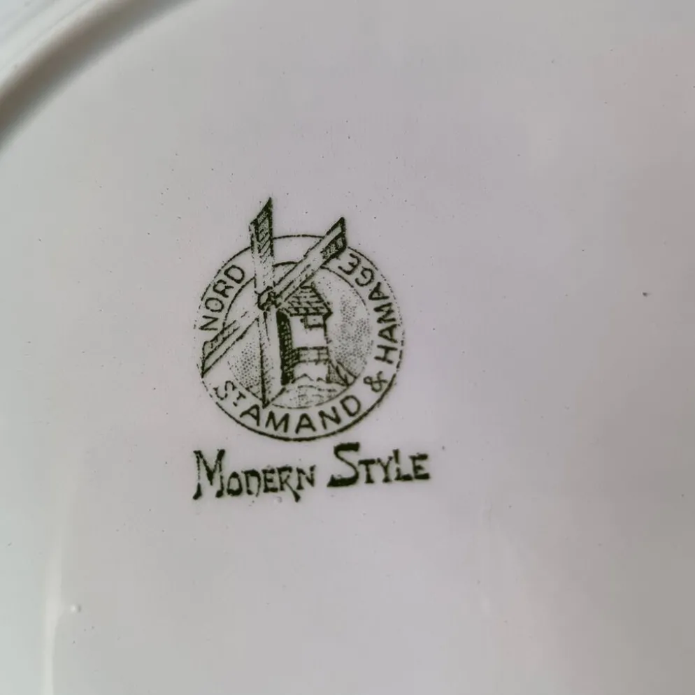 6 assiettes plates anciennes Hamage Moulin des loups