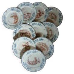 10 assiettes plates anciennes
